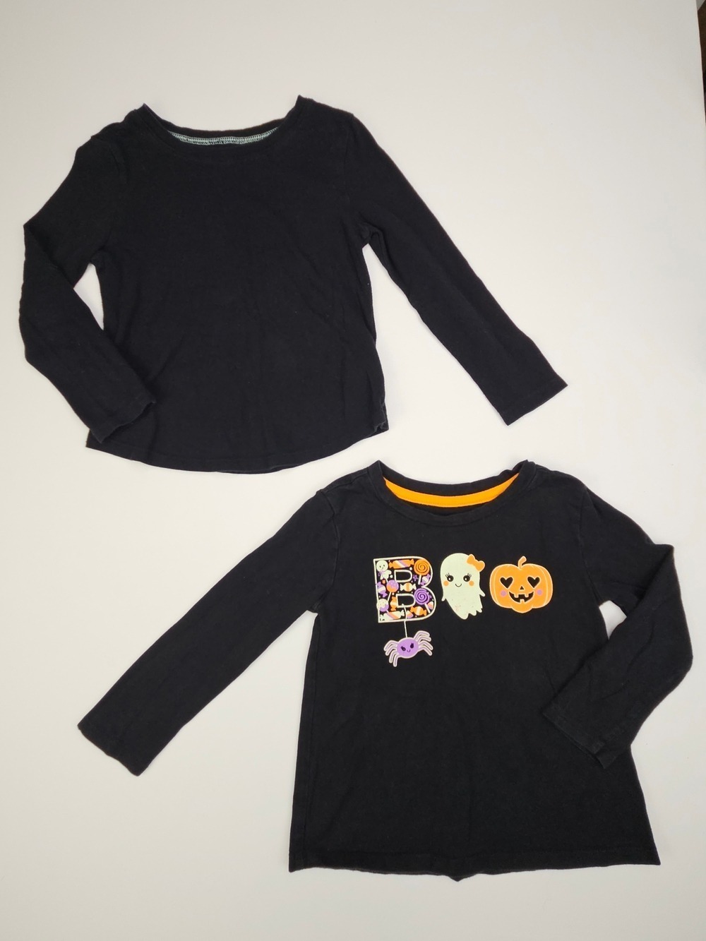 5/$25 Toddler Girls Halloween Long Sleeve Shirt Bundle Size 3T Old Navy George
